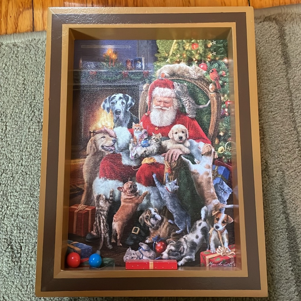 Holiday Keepsake Lighted Canvas Shadow Box - Picture 4 of 12